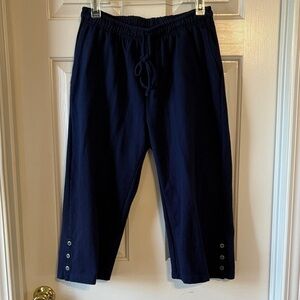 Women’s Navy Drawstring Capri